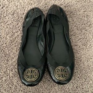 Black Tory Burch Caroline Flats 7.5